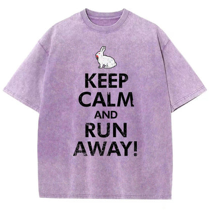 Keep Calm and Run Away! Vintage Distressed T-shirt