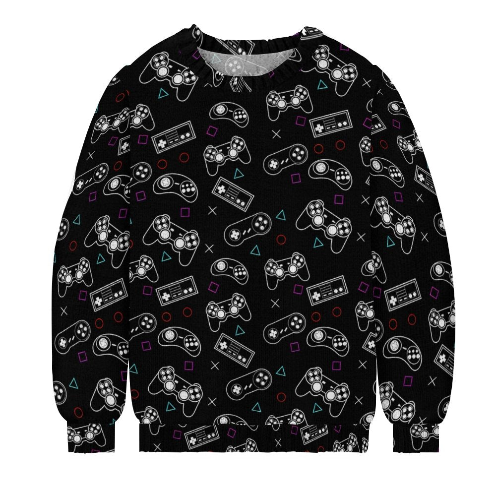 Retro Game Console Crew Neck Sweater