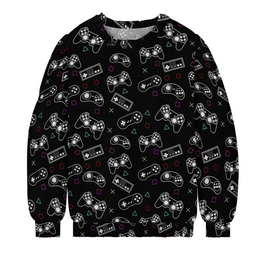 Retro Game Console Crew Neck Sweater