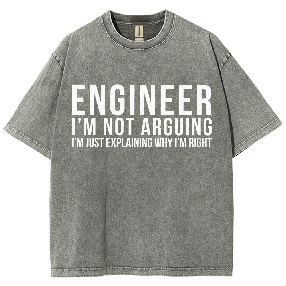 Engineer I Am Not Arguing Vintage Distressed T-shirt