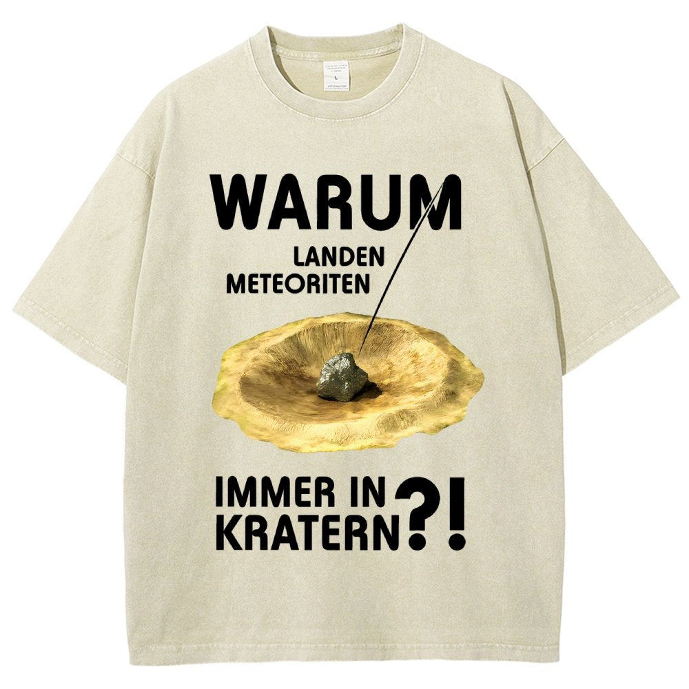 Meteoriten in Kratern Vintage Distressed T-shirt