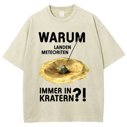 Meteoriten in Kratern Vintage Distressed T-shirt