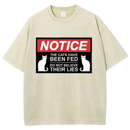 Cats Have Been Fed Vintage Distressed T-shirt