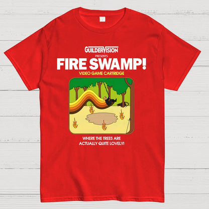 Retro Blazing Swamp Geek T-Shirt