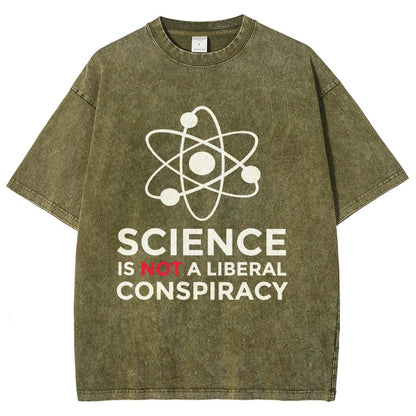 Science Is Not A Liberal Conspiracy Vintage Distressed T-shirt