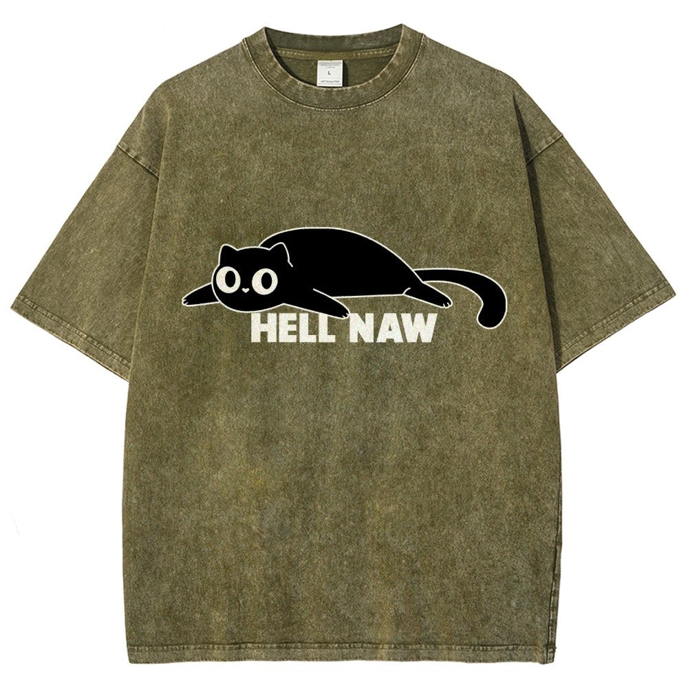 Hell Naw Vintage Distressed T-shirt