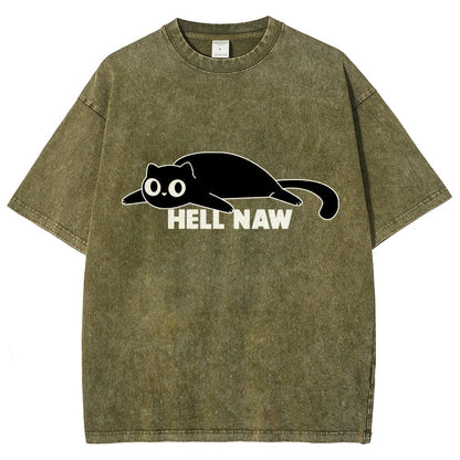 Hell Naw Vintage Distressed T-shirt