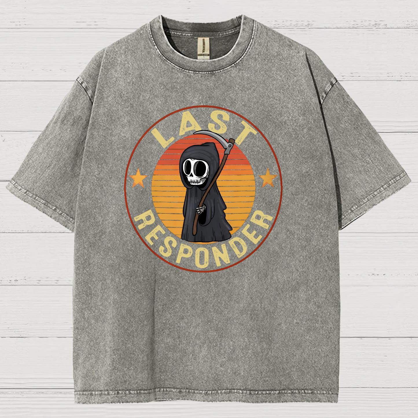 Last Responder Vintage Distressed T-shirt
