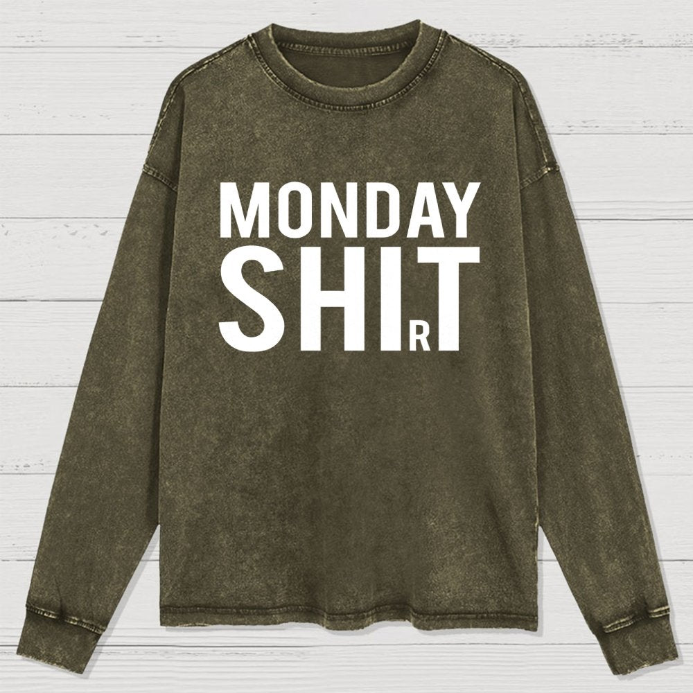 MONDAY SHIrT Washed Long Sleeve Tee