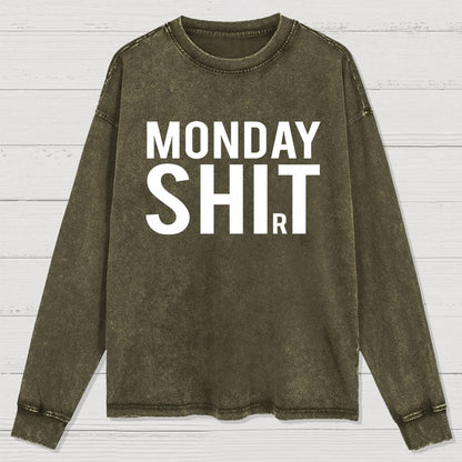 MONDAY SHIrT Washed Long Sleeve Tee