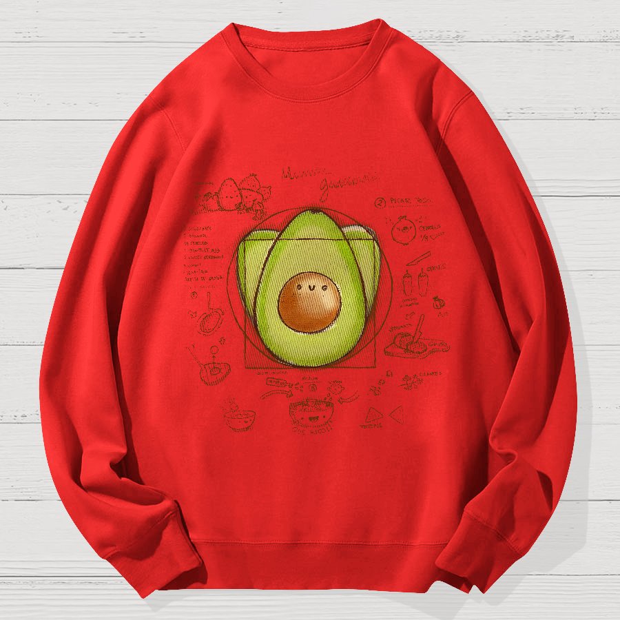Divine Avocado Recipe Geek Cotton Sweatshirt