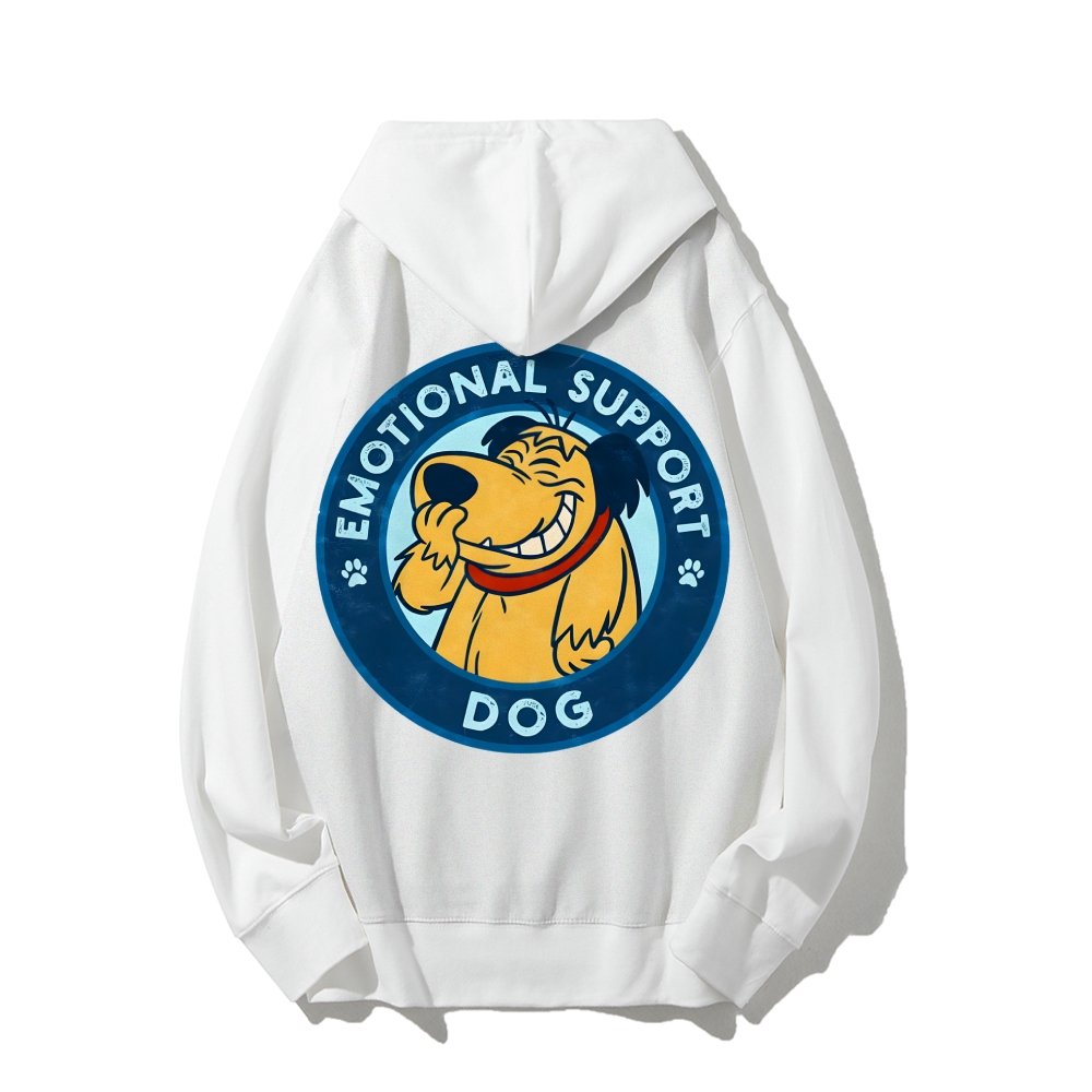 Dog Support Or Not? Printed Back Unisex Cotton Hoodie