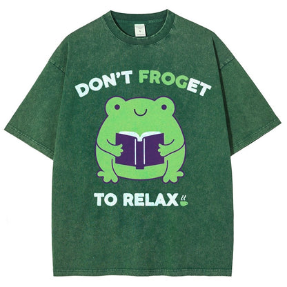 Don't Froget to Relax Vintage Distressed T-shirt