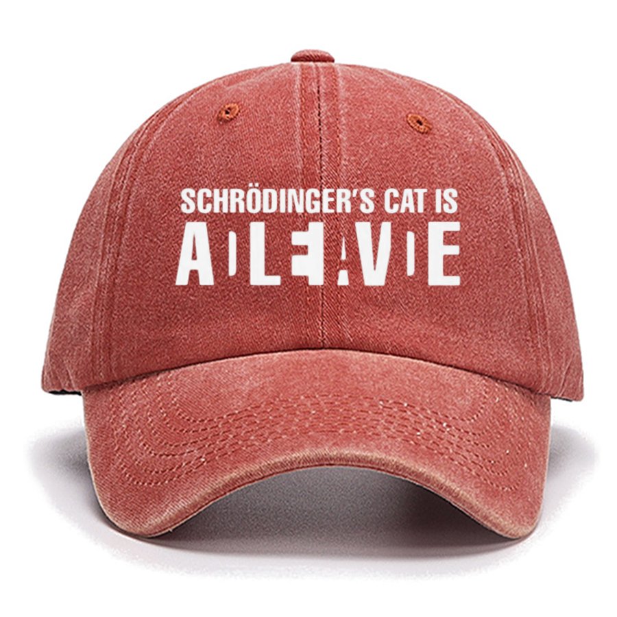 Schrödinger's Cat Adleiavde Geek Science Cotton Hat