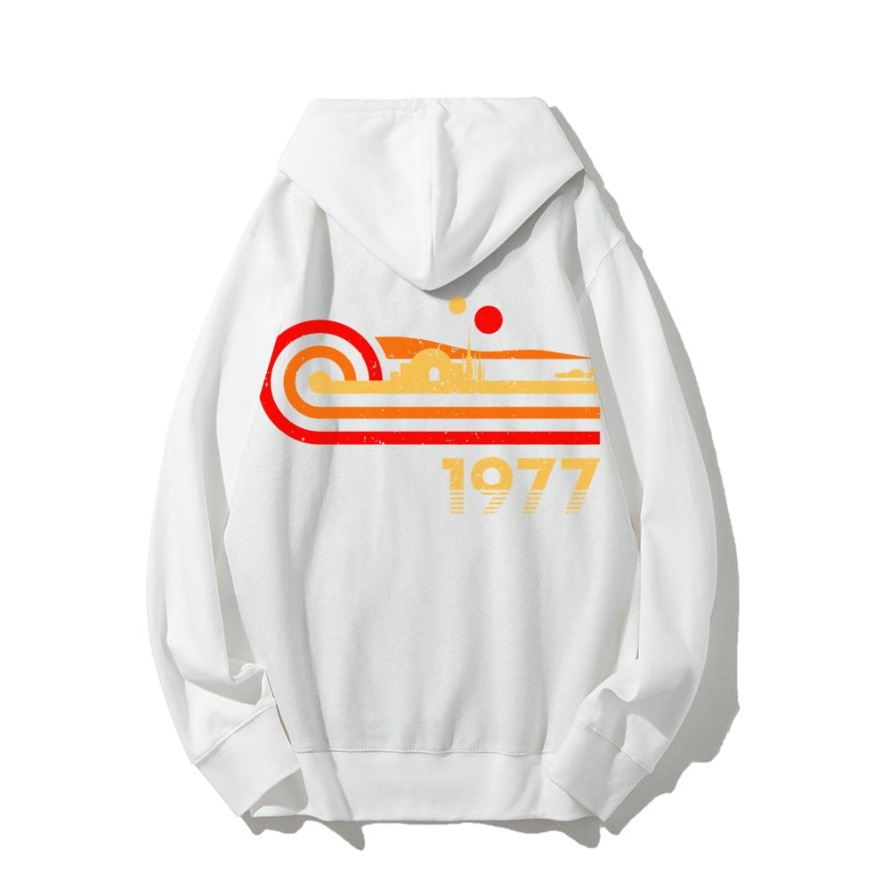 Retro Vintage Desert Planet Printed Back Unisex Cotton Hoodie