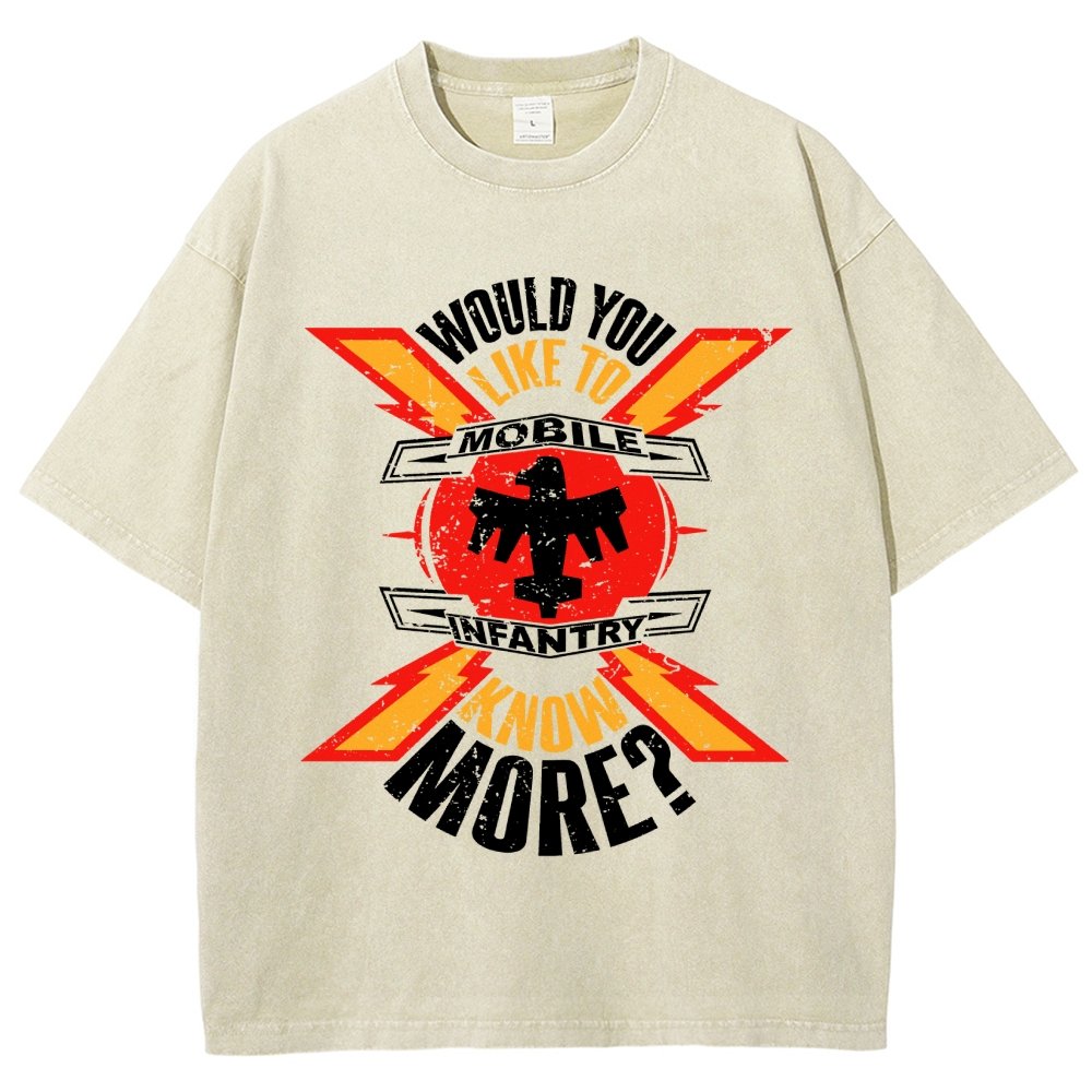 Would You Like to know more? Vintage Distressed T-shirt