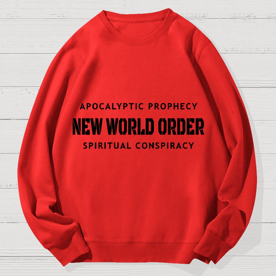 New World Order Spiritual Conspiracy Geek Cotton Sweatshirt