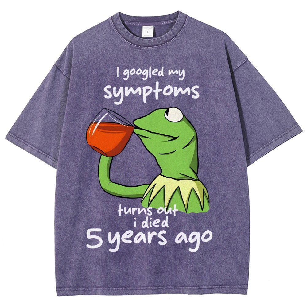 Goolged Symptoms Vintage Distressed T-shirt