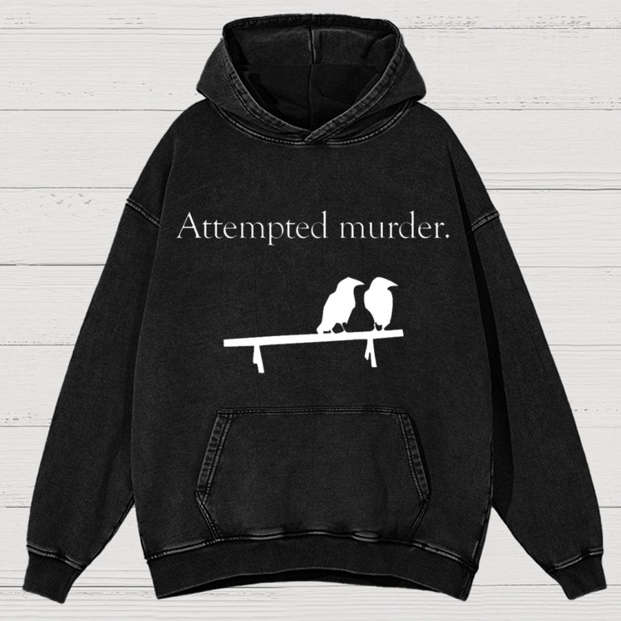 Attempted Murder Vintage Distressed Hoodie