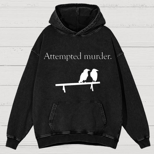 Attempted Murder Vintage Distressed Hoodie