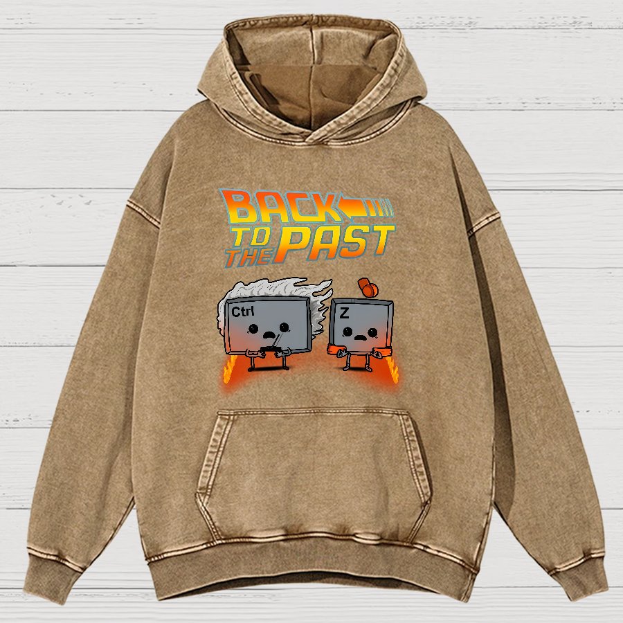 Back To The Past Vintage Distressed Hoodie