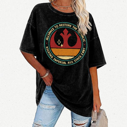 Kicking Galactic Ass Vintage Distressed T-shirt