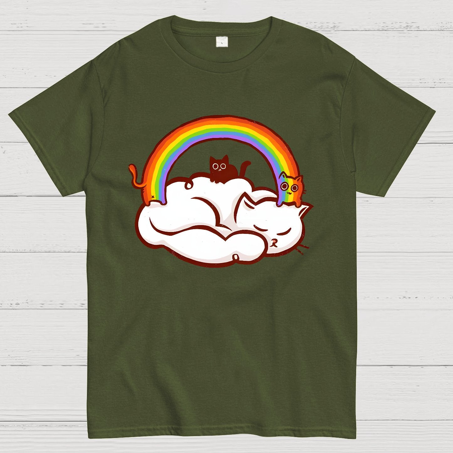 Rainbow Kitten Geek T-Shirt