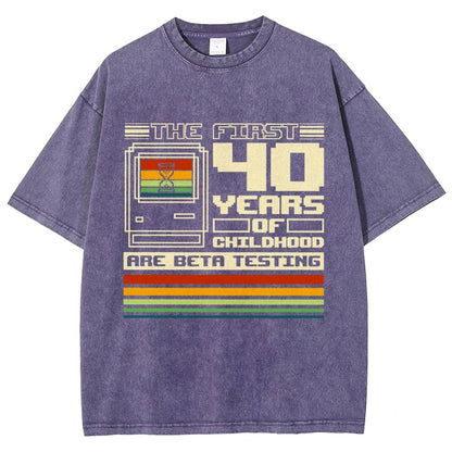 The First 40 Years Of Childhood Vintage Distressed T-shirt