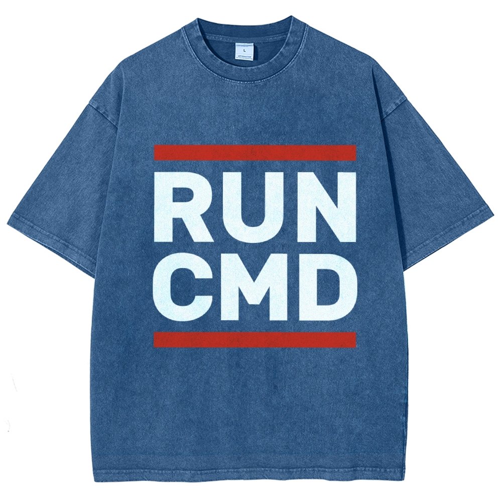 RUN CMD Vintage Distressed T-shirt