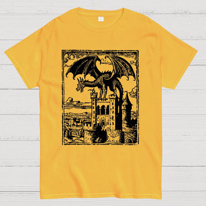 Dragon Vintage Dark Art Graphic Geek T-Shirt