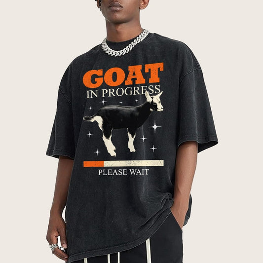 Goat In Progress Vintage Distressed T-shirt