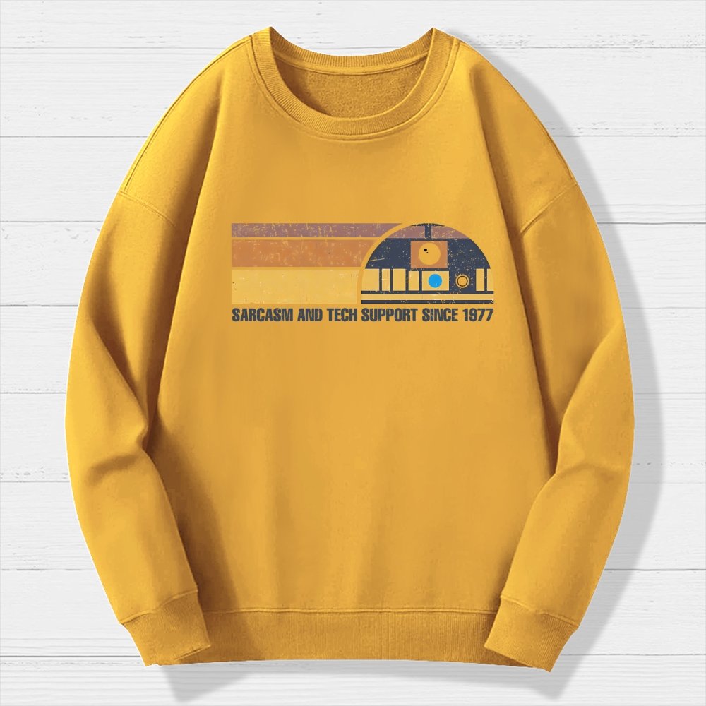 Providing Sarcasm and Tech Support Since 1977 Geek Cotton Sweatshirt