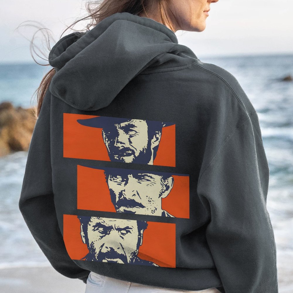 Buono Brutto Cattivo Printed Back Unisex Cotton Hoodie