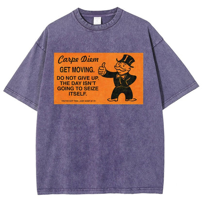 Carpe Diem Card Vintage Distressed T-shirt