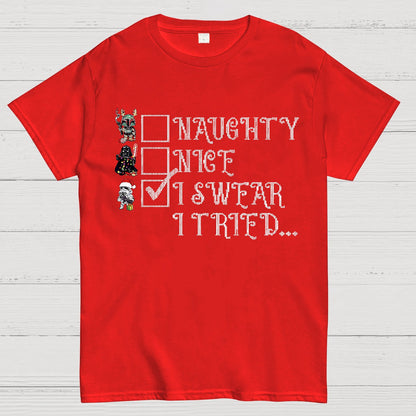 I Swear I Tried Christmas Geek T-Shirt