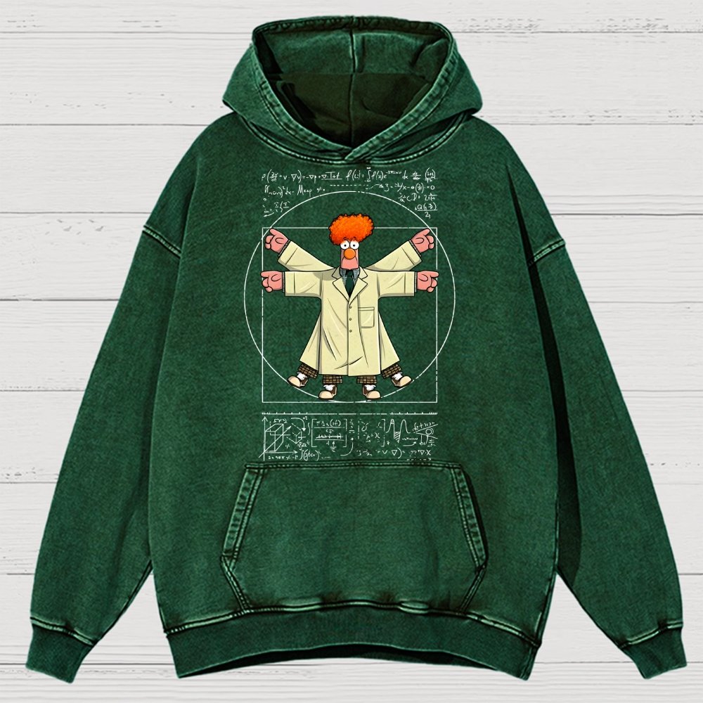 Vitruvian Puppet Vintage Distressed Hoodie