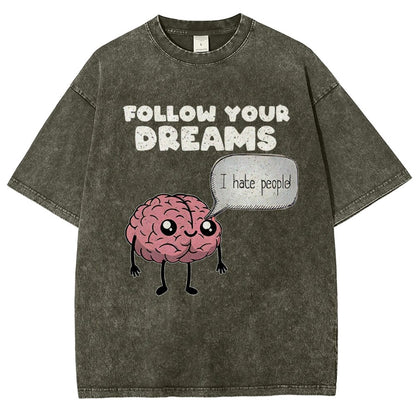 Follow Your Dreams Vintage Distressed T-shirt