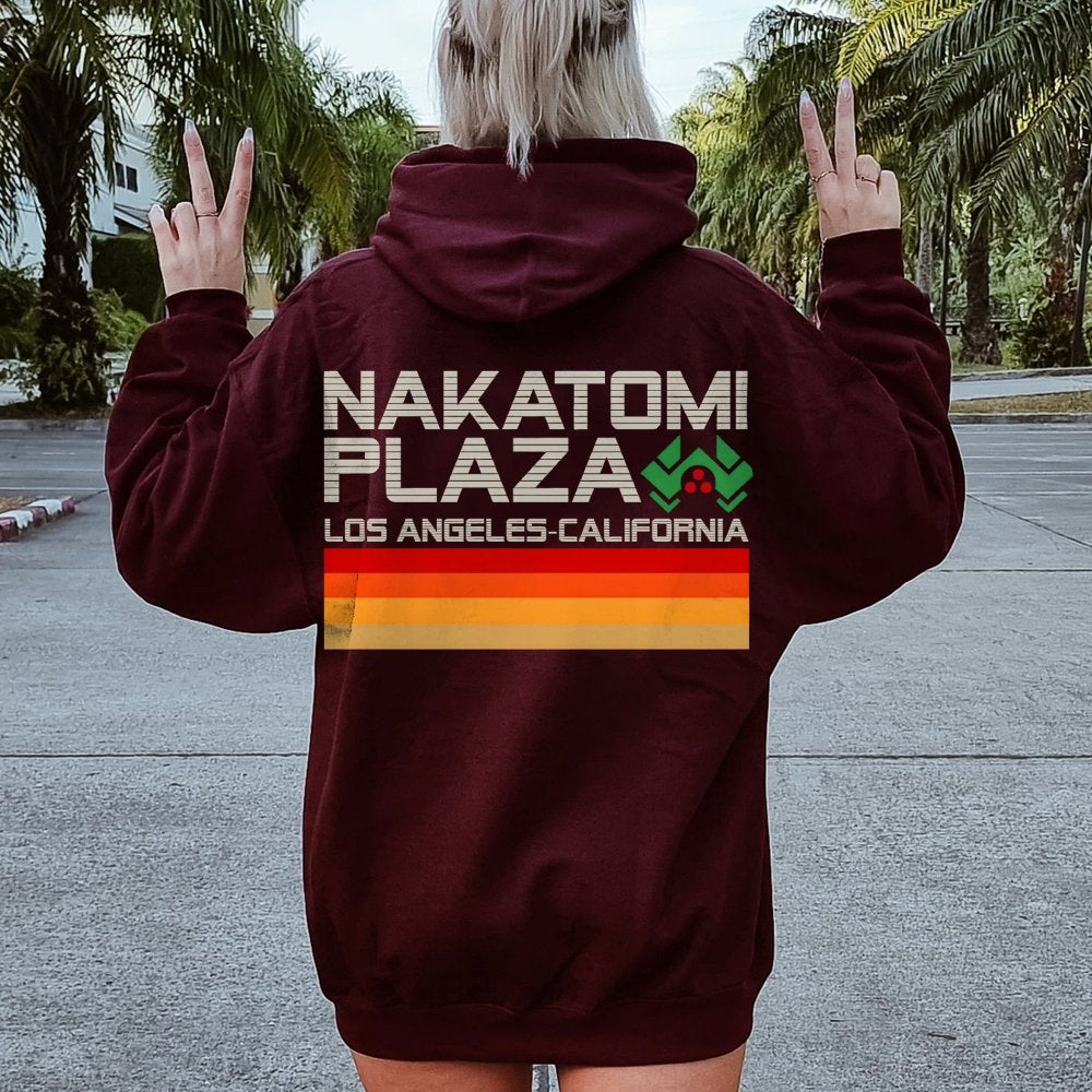 Retro Plaza Printed Back Unisex Cotton Hoodie