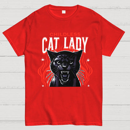 Childless Cat Lady Cat Ladies Nerd T-Shirt