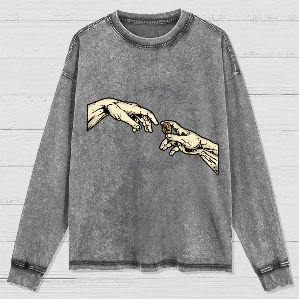 Creation Of The Circle Washed Long Sleeve Tee