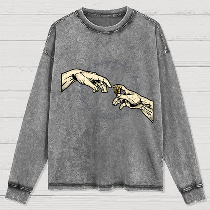 Creation Of The Circle Washed Long Sleeve Tee
