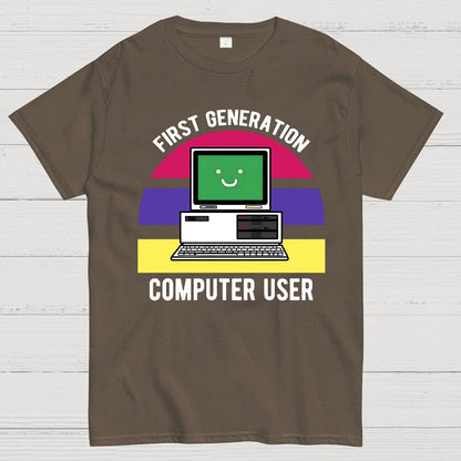 First Generation Computer User Geek T-Shirt