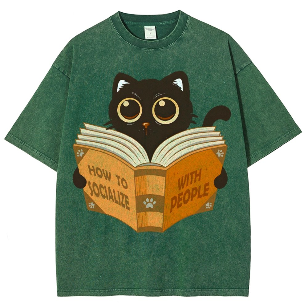 How to socialise with people Vintage Distressed T-shirt