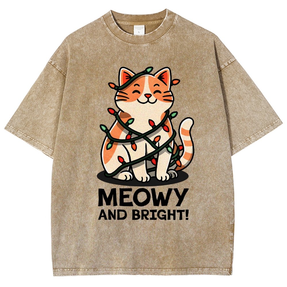 Meowy And Bright! Vintage Distressed T-shirt