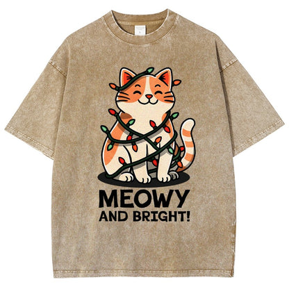 Meowy And Bright! Vintage Distressed T-shirt