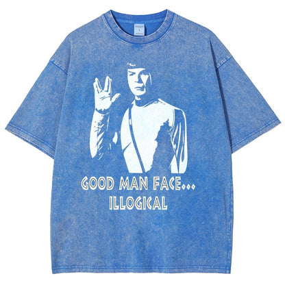 Good man face... illogicalVintage Distressed T-shirt