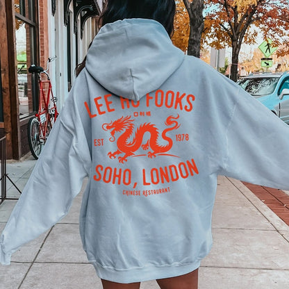 Lee Ho Fooks Printed Back Cotton Hoodie