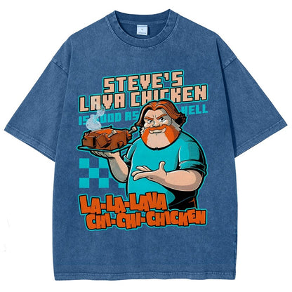 Steve's Lava Chicken Vintage Distressed T-shirt