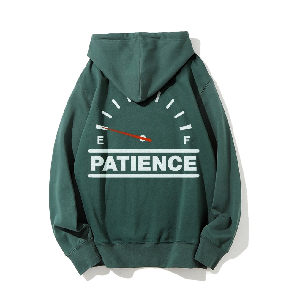 funny patience Printed Back Unisex Cotton Hoodie