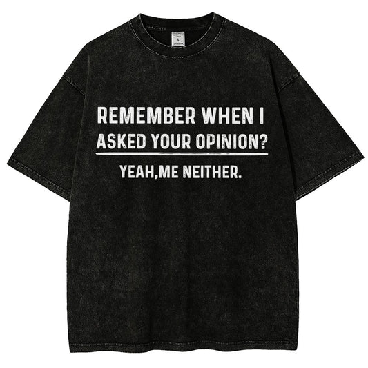 Your Opinion Funny Humor Vintage Distressed T-shirt